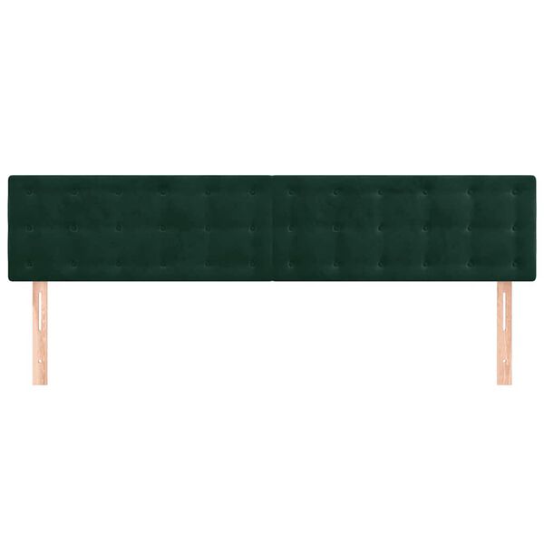 vidaXL Cabeceiras verde-escuro 160x5x78/88 cm veludo