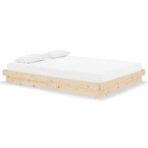 vidaXL Estrutura de cama 140x190 cm madeira maciça
