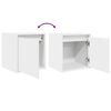 vidaXL Mesas de cabeceira de parede 2 pcs 38x34x40cm branco