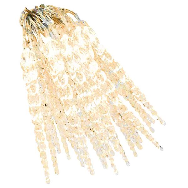 vidaXL Luz Natal pingente gelo 40pcs c. remoto acr&iacute;lico branco quente