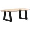vidaXL P&eacute;s para mesa de centro em V, 2 pe&ccedil;as, preto, 40x(30-31,3) cm, a&ccedil;o