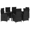 vidaXL Conjunto de Mesa de Sof&aacute; 7 unid. Preto