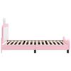 vidaXL Estrutura de Cama Infantil com Cabeceira Rosa 90 x 200 cm PU