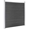 vidaXL Conjunto de painel de vedação WPC 1138x(105-186) cm preto