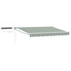 vidaXL Toldo Retr&aacute;til El&eacute;trico Verde e Branco 3,5 x 2,5 m