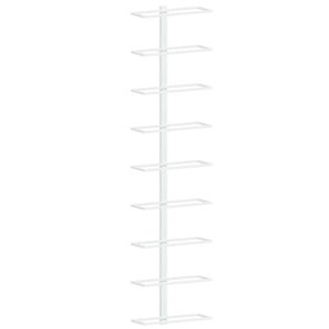 vidaXL Garrafeira de parede para 9 garrafas ferro branco