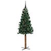 vidaXL &Aacute;rvore de Natal Slim com 300 LEDs com suporte Verde 180 cm