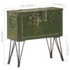 vidaXL Arca de arruma&ccedil;&atilde;o estilo militar 68x24x66 cm ferro