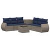vidaXL Conjunto de Sof&aacute;s 8 unid. Cinza e Azul Marinho