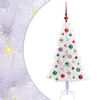 vidaXL &Aacute;rvore de Natal Artificial com 150 LEDs Branco 120 cm PVC e A&ccedil;o