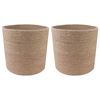 vidaXL Conjunto de Vasos de Planta 2 unid. Natural &Oslash; 21 x 21 cm