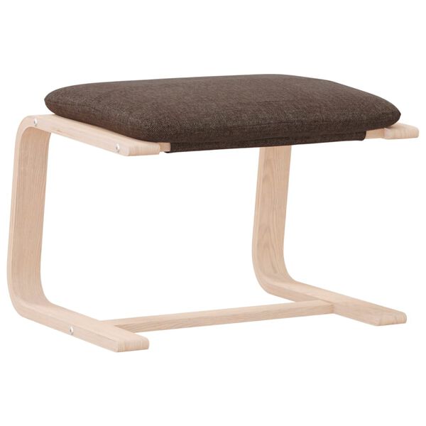 vidaXL Apoio de pés 51x41x40 cm tecido castanho