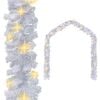 vidaXL Grinalda de Natal com luzes LED 10 m branco