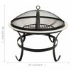 vidaXL Braseira e barbecue 2-em-1 com atiçador 56x56x49 cm aço inox.