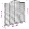 vidaXL Cestos gabi&atilde;o arqueados 18 pcs 200x30x180/200 ferro galvanizado