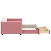 vidaXL Sof&aacute;-cama com gavet&atilde;o e gavetas 80x200 cm veludo rosa