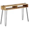 vidaXL Mesa consola em madeira de mangueira maci&ccedil;a 115x35x76 cm