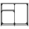 vidaXL Mesa consola 90x22,5x75 cm derivados de madeira cinzento sonoma