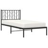 vidaXL Estrutura de cama com cabeceira 90x200 cm metal preto