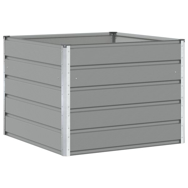 vidaXL Floreira Cinzento-claro 100 x 100 x 75 cm A&ccedil;o