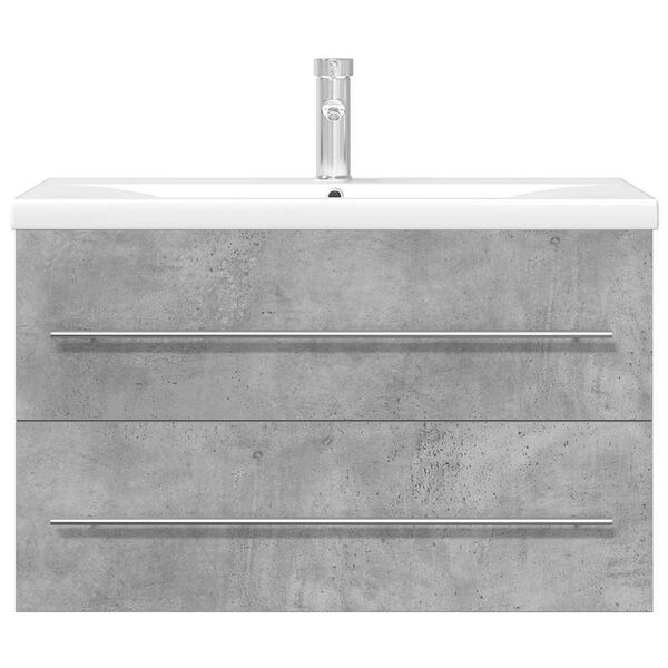 vidaXL 2 pcs conj. m&oacute;veis casa banho derivados madeira cinza cimento