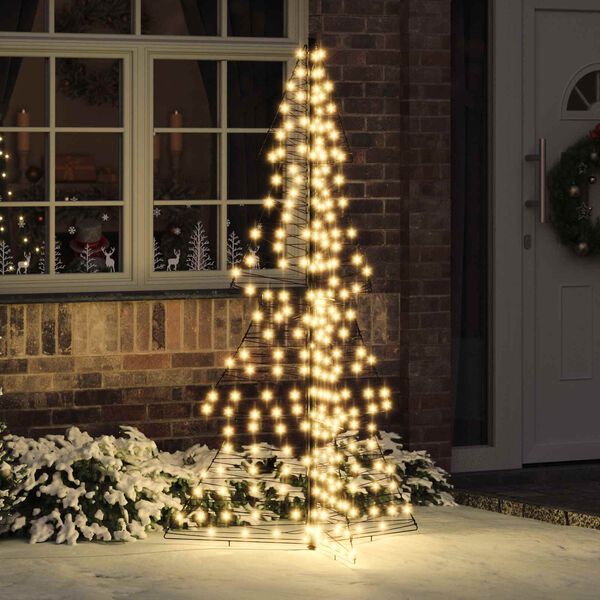 vidaXL &Aacute;rvore de Natal com 240 LEDs Branco quente 180 cm Vime