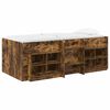 vidaXL Cama Loft com Arm&aacute;rio com prateleira 3 unid. Carvalho Fumado