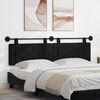 vidaXL Cabeceira Suspensa Preto 190 x 55 x 5 cm Veludo