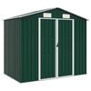 vidaXL Abrigo de jardim 205x129x183 cm a&ccedil;o galvanizado verde