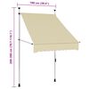 vidaXL Toldo retrátil manual 100 cm creme