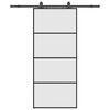 vidaXL Porta deslizante c/ conj. ferragens 90x205cm vidro ESG preto