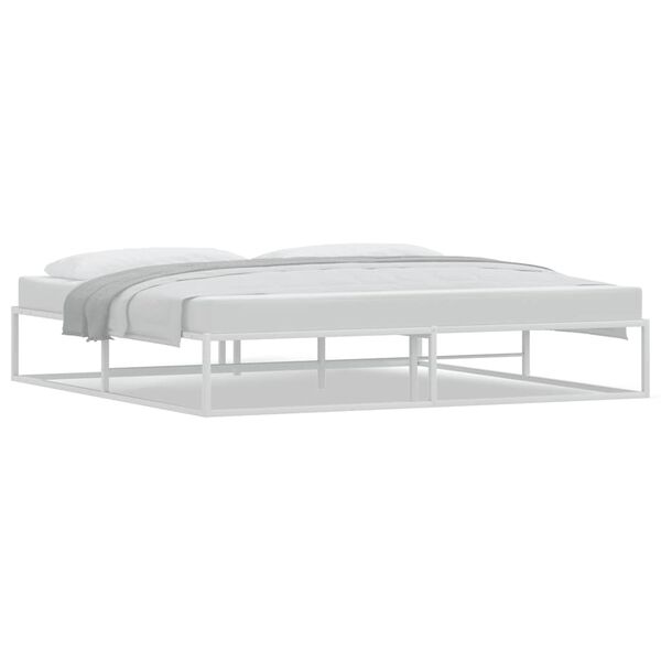 vidaXL Estrutura de cama sem colchão branco 200x200 cm metal