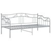 vidaXL Sof&aacute;-cama 90x200 cm metal cinzento