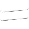 vidaXL Var&otilde;es para cortinas 2 pcs 40-60 cm alum&iacute;nio branco e prateado
