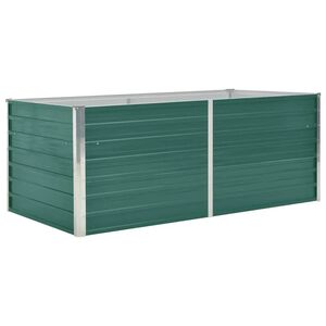 vidaXL Canteiro de jardim elevado 160x80x45 cm a&ccedil;o galvanizado verde