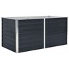 vidaXL Canteiro jardim elevado 160x80x45cm a&ccedil;o galvanizado antracite