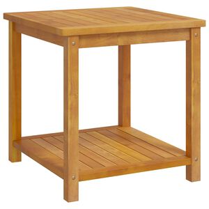 vidaXL Mesa lateral em madeira de ac&aacute;cia maci&ccedil;a 45x45x45 cm