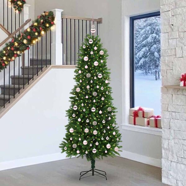 vidaXL &Aacute;rvore de Natal com 300 LEDs com suporte Verde 240 cm PE