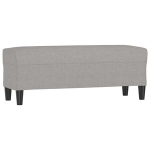 vidaXL Banco 100x35x41 cm tecido cinza-claro