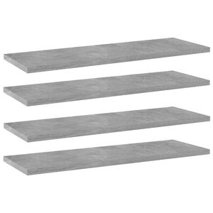 vidaXL Prateleiras para estante 4 pcs 60x20x1,5cm contraplacado cinza