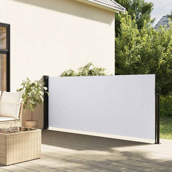 vidaXL Toldo lateral retr&aacute;til 117x300 cm branco