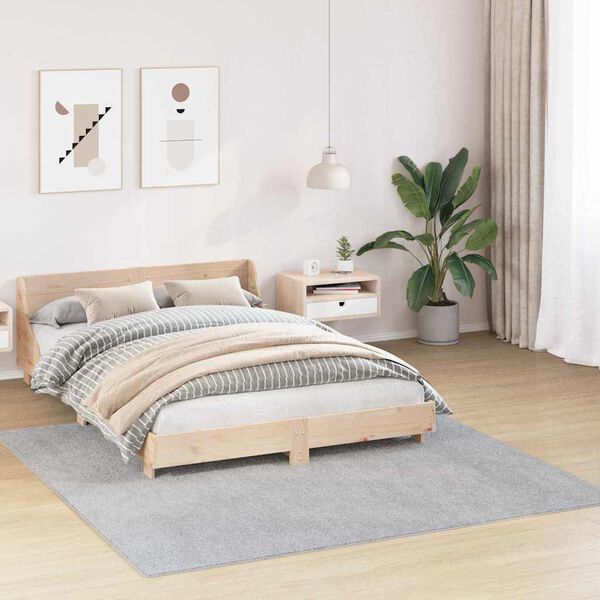 vidaXL Tapete Shaggy Antiderrapante Cinzeto 200 x 200 cm PP