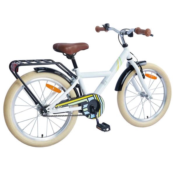 vidaXL Bicicleta Infantil 18 Polegadas para 5-7 anos Branco
