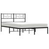 vidaXL Estrutura de cama com cabeceira 120x190 cm metal preto