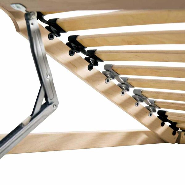 vidaXL Base de ripas Castanho 120 x 190 cm Madeira de faia sólida