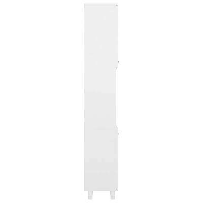 vidaXL Armário casa de banho 30x30x179 cm contrapl. branco brilhante