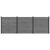 vidaXL Conjunto de Cercas 526 x 186 cm WPC e Alum&iacute;nio Cinzento