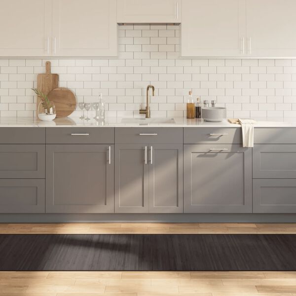 vidaXL Tapete retangular 70x500 cm bambu castanho-escuro