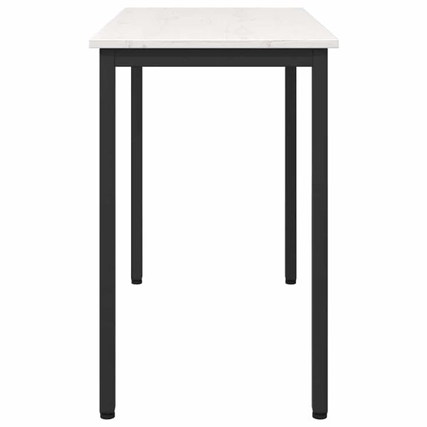 vidaXL mesa Branco 100 x 50 x 77 cm Madeira de Engenharia e A&ccedil;o