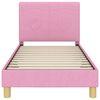 vidaXL Estrutura de Cama Infantil com Cabeceira Rosa 80 x 160 cm